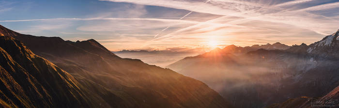 Daybreak over the mountains