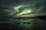 Northern Lights above the Glacier Lagoon by LinsenSchuss