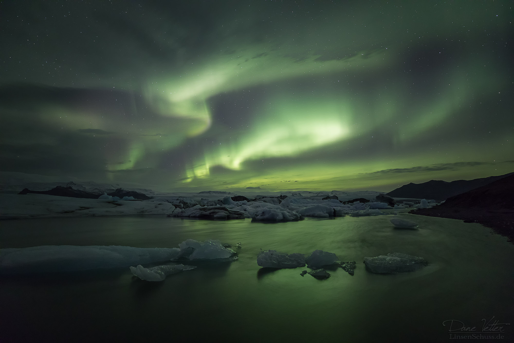 Northern Lights above the Glacier Lagoon