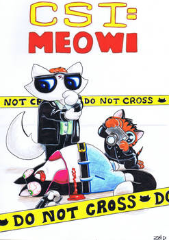 Funny cat CSI MEOWI commission for CSINorman