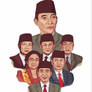 Vector of Indonesia Presidents