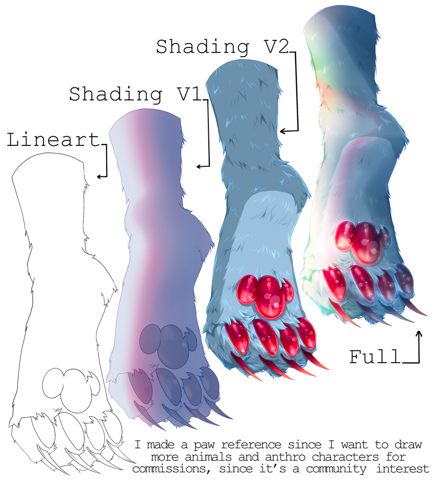 Fluffy Paws Ref by SirEdigarious on DeviantArt