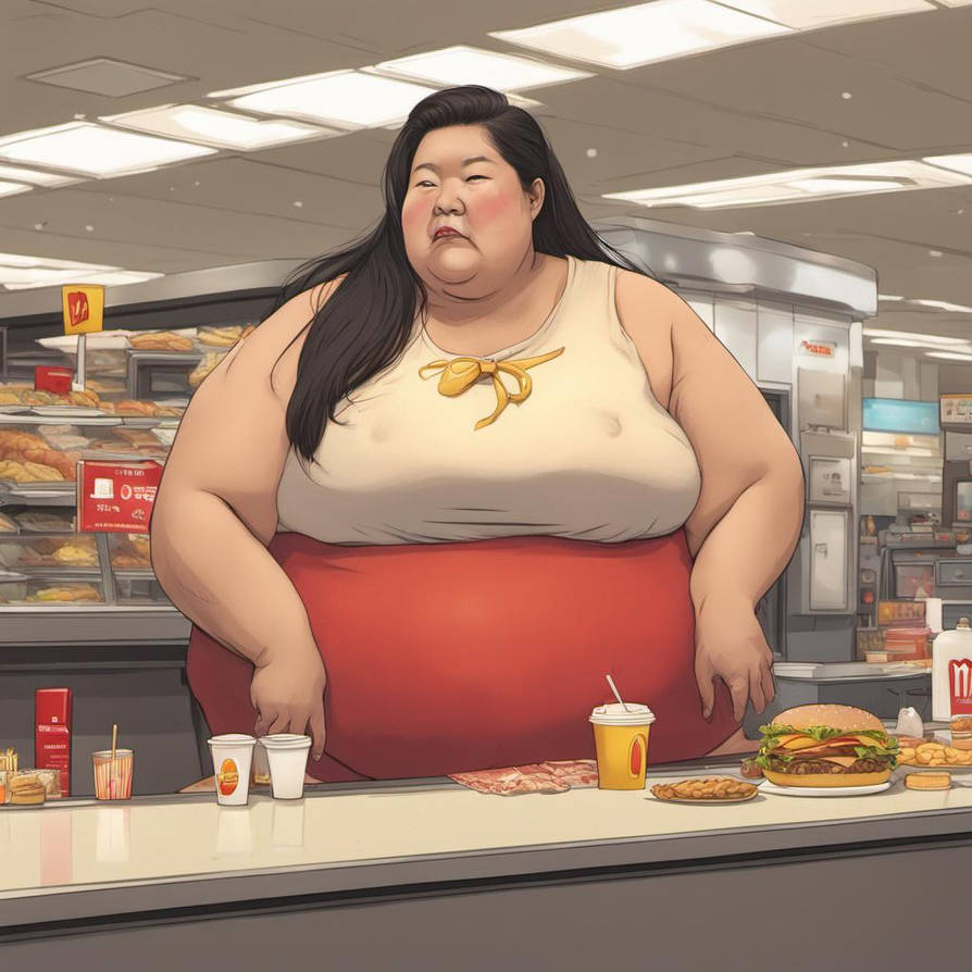 Obese Lady Deviantart Anime, Game, illust inside Super Obese Woman 9 by QueenMag on DeviantArt