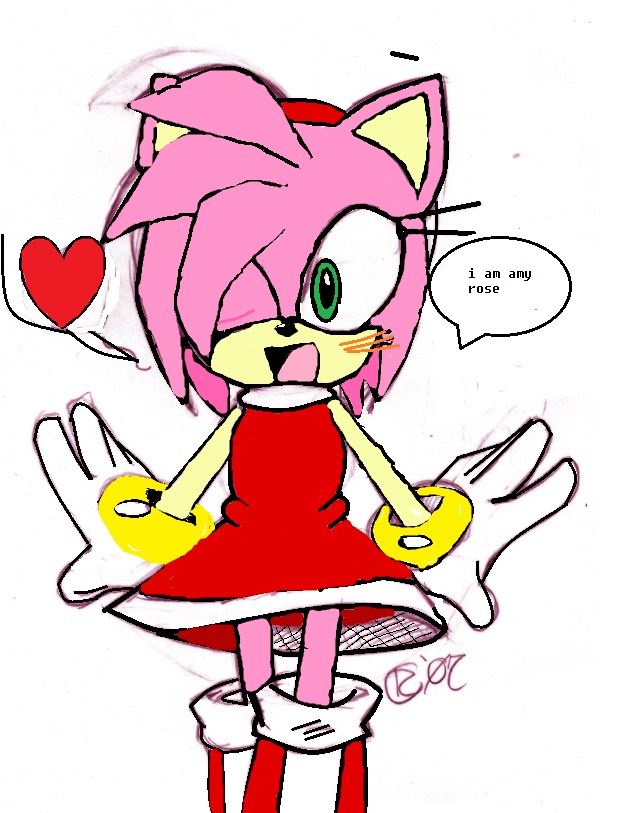 Amy Rose Sketch By Rongs1234