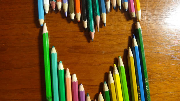 Heart Made of Pencils