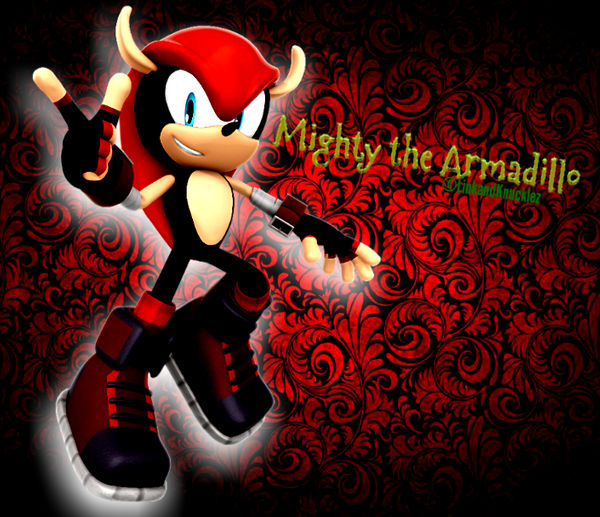 Download Mighty the Armadillo in Dynamic Pose Wallpaper