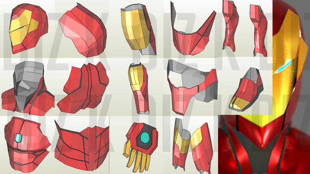 iron man foam helmet pepakura MK85 Armor Template Invincible Iron Man Helmet Foam