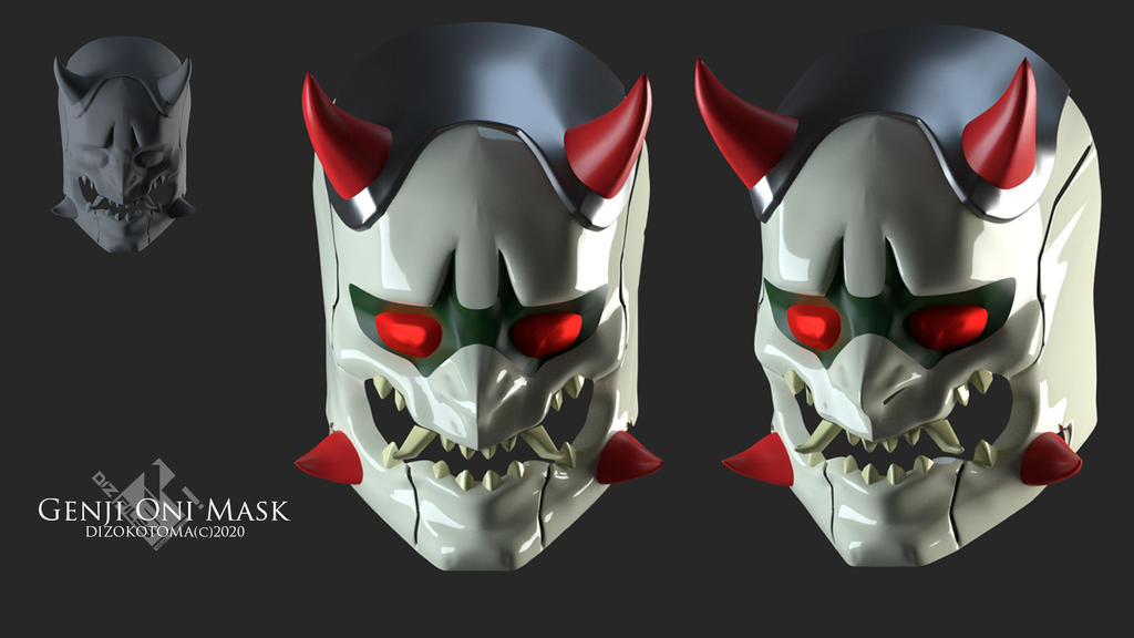 Overwatch Genji Oni Mask 3D model by dizoEX2 on DeviantArt