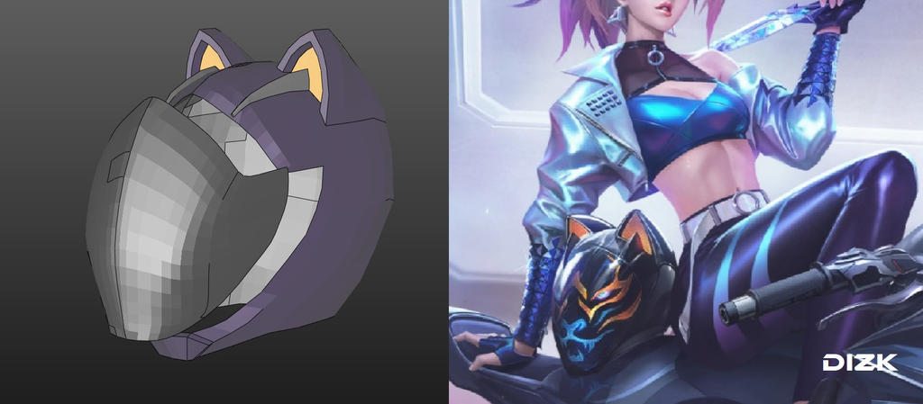 akali motorcycle helmet Kali Protectives Catalyst Eclipse All good if youre not looking to swap them out or spin them around K/DA MORE Akali's Helmet Pepakura