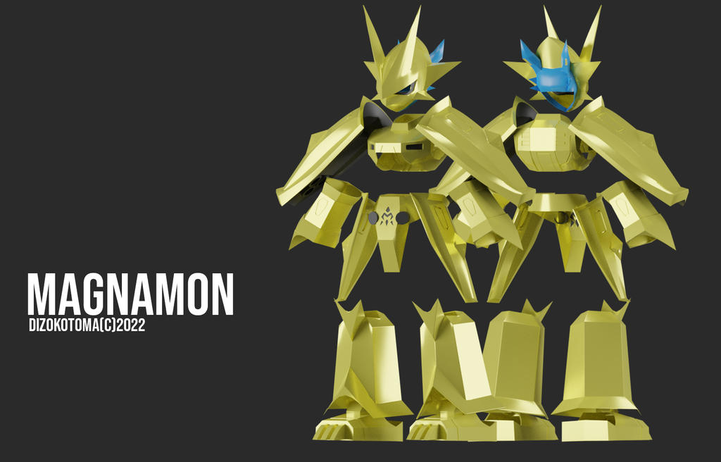Magnamon 3d cgi by dizoEX2 on DeviantArt