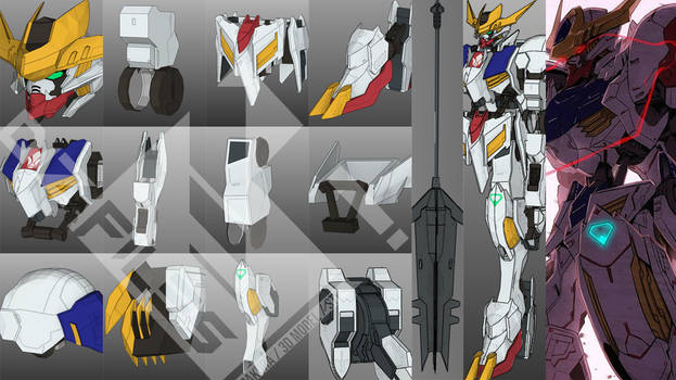 Gundam Barbatos Lupus Rex Pepakura Foam cosplay