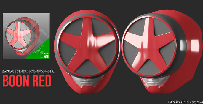 BoonBoomger Boon Red Helmet CGI 3d model