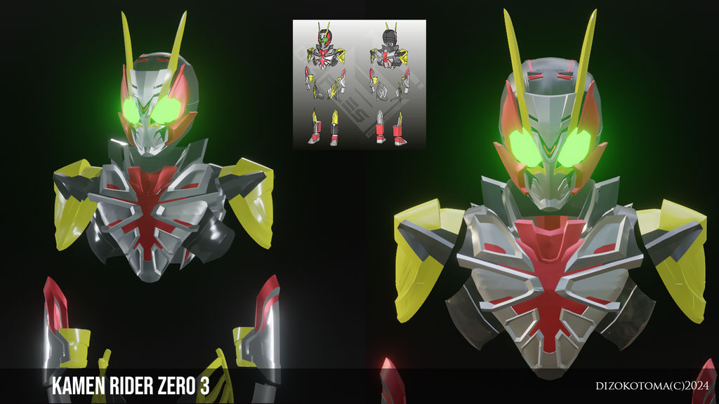 Mask Rider Zero Three Kamen Rider zero 3 3d cgi by dizoEX2 on DeviantArt