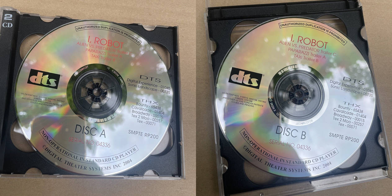 DTS CD-ROM discs of I, Robot (2004) by CS2Studios on DeviantArt