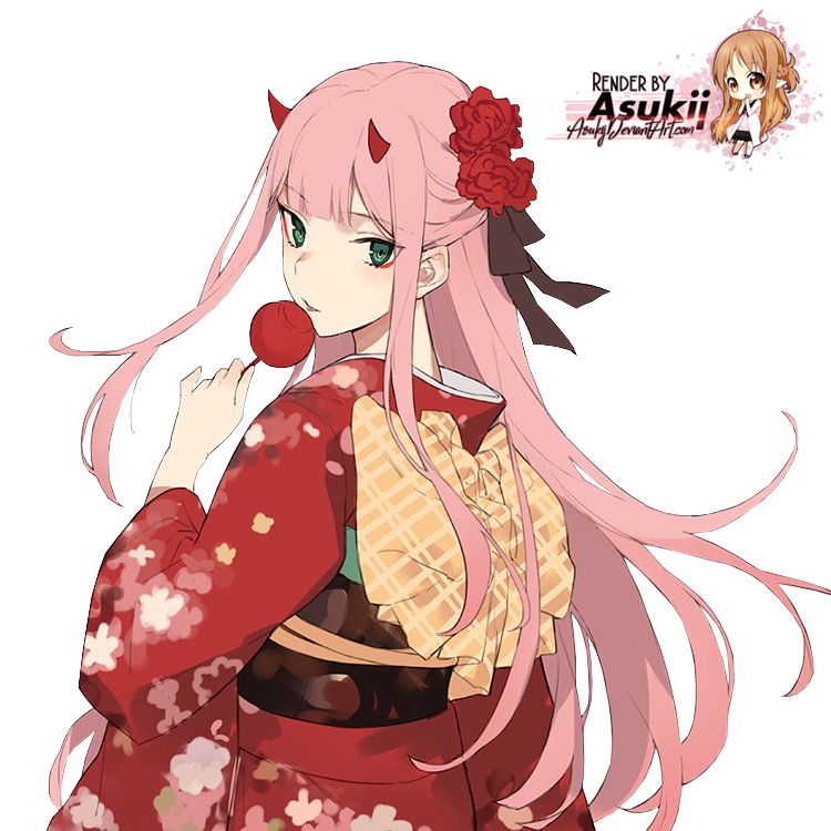 Render - Zero Two by Asukij on DeviantArt