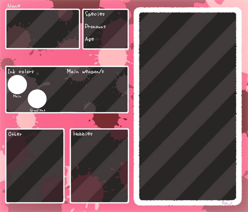 Splatoon OC template 2 by PunkPink on DeviantArt