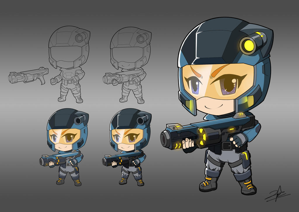 Scifi Soldier Chibi by Phuthanh1992 on DeviantArt