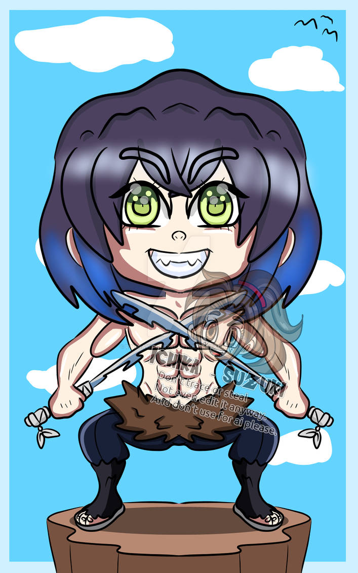 Chibi - Inosuke Hashibira by RinDraws-Digitalart on DeviantArt
