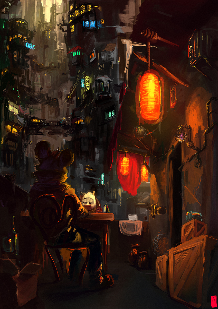 Dinner in the City by GatoDelCielo