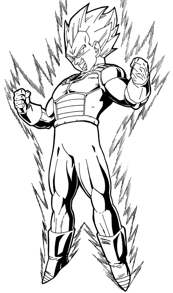 Vegeta 9 para colorir