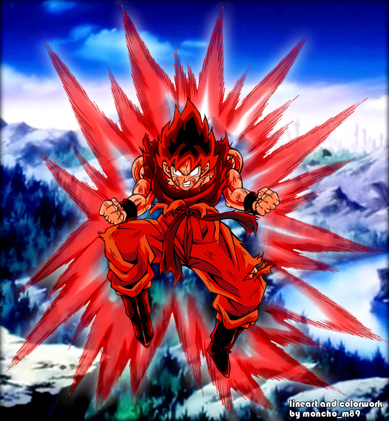 goku kaioken colored