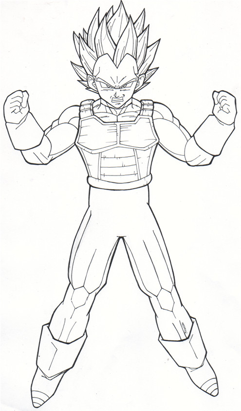 Vegeta 9 para colorir