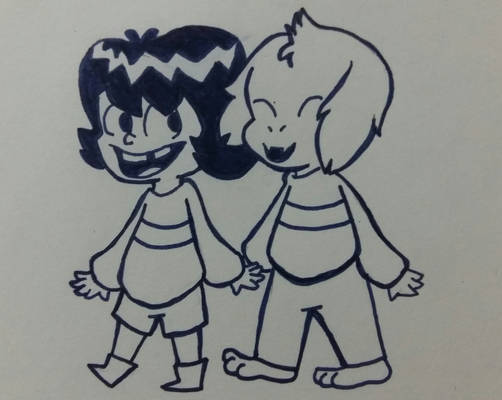 Chara and Asriel