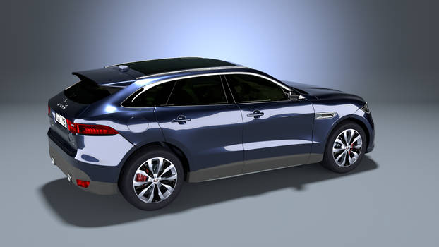 Car 3D model (Jaguar F-PACE) done in Blender