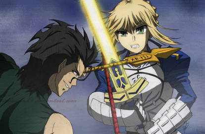 Lancer VS Saber (Colored)