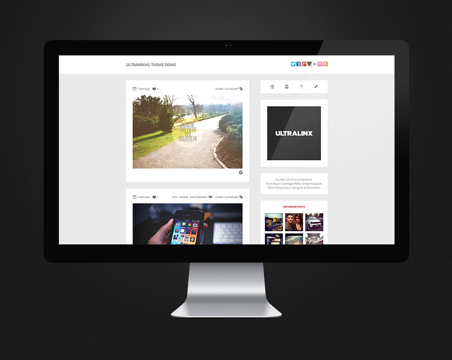 UltraMnml, Minimal, Responsive Tumblr Theme