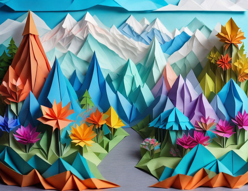 Origami Path ORIGAMI MOUNTAIN PATH by ebenblue on DeviantArt
