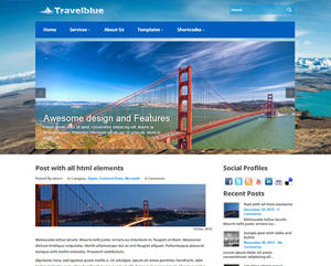 TravelBlue Free WordPress Theme