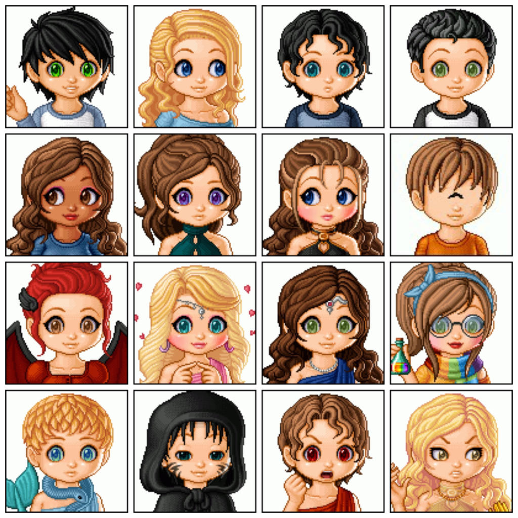 Percy Jackson Characters that I made! by cutecat2100 on DeviantArt