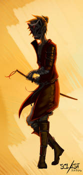 Masked samurai - Sclash character illustration