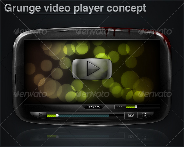 Grunge video player concept