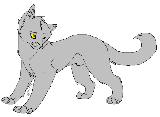 Free Male Cat Lineart.