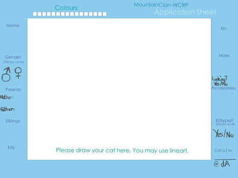 MountainClan-WCRP Application Sheet