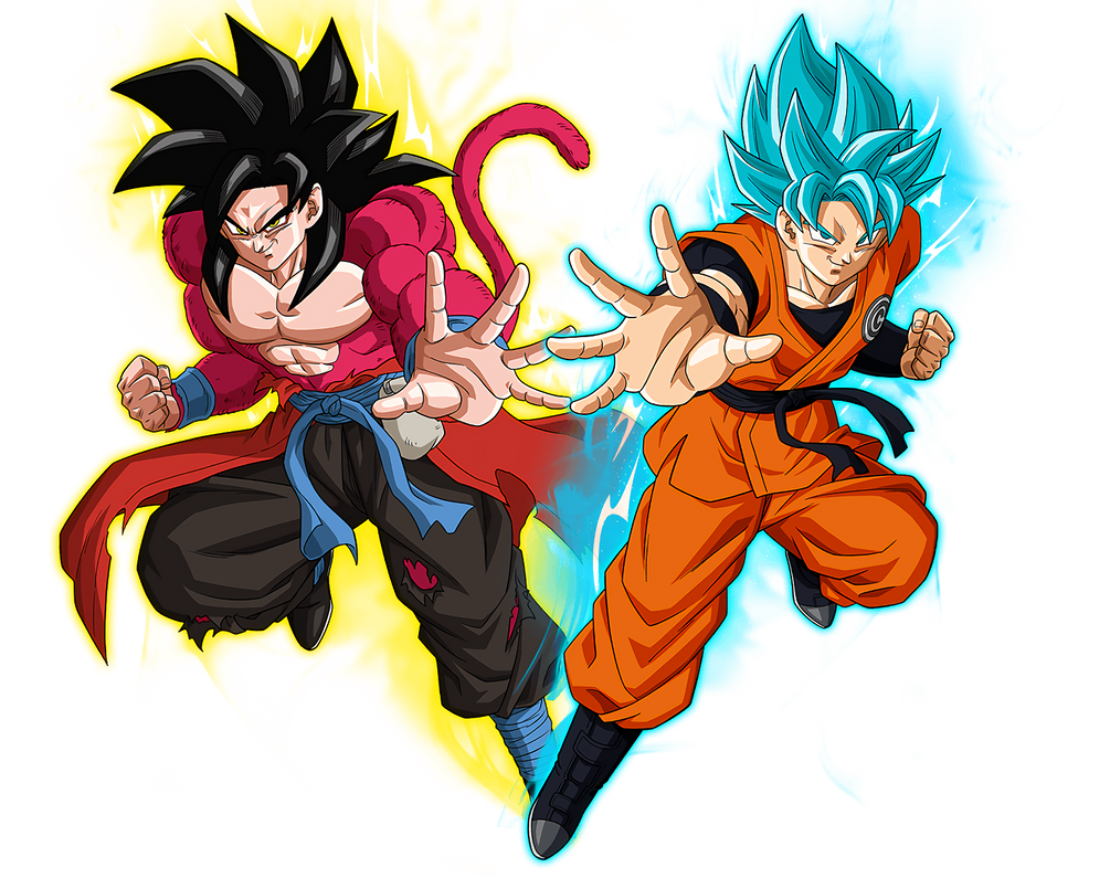 Xeno Goku SSJ4 vs Goku SSJ Blue (Legendado) - Dragon Ball Heroes, By Animes  BR