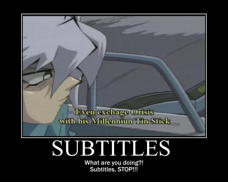 Fansub Fail 04 - Millennium Tin Stick!!!