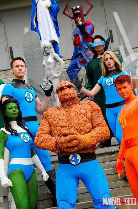 Fantastic Four group cosplay (as Reed Richards)