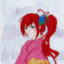 Erza scarlet wearing a kimono