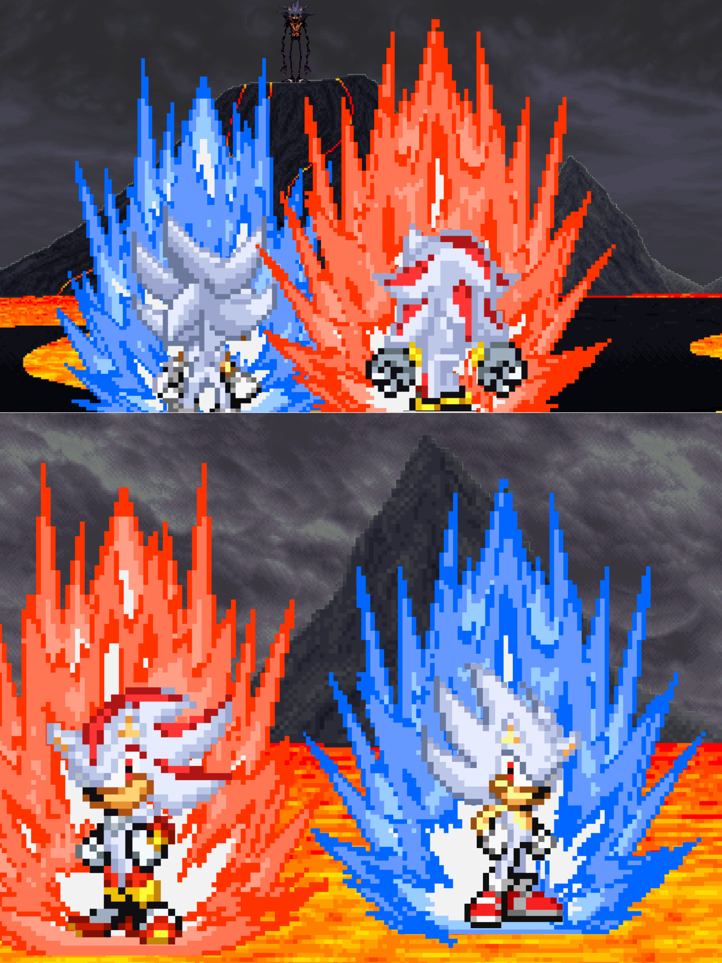 Hyper Sonic Vs. Hyper Shadow by Sonicguru on deviantART