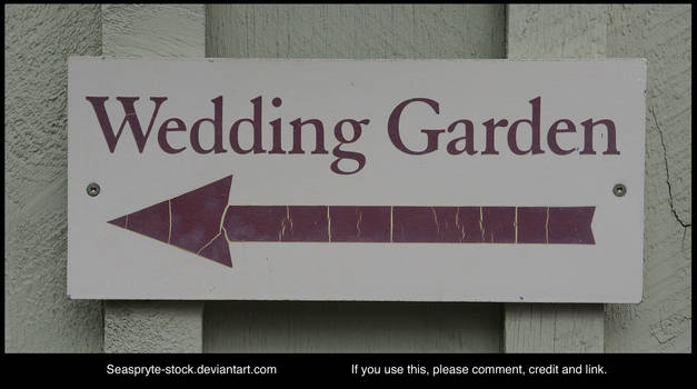 Seaspryte-stock Wedding Garden sign