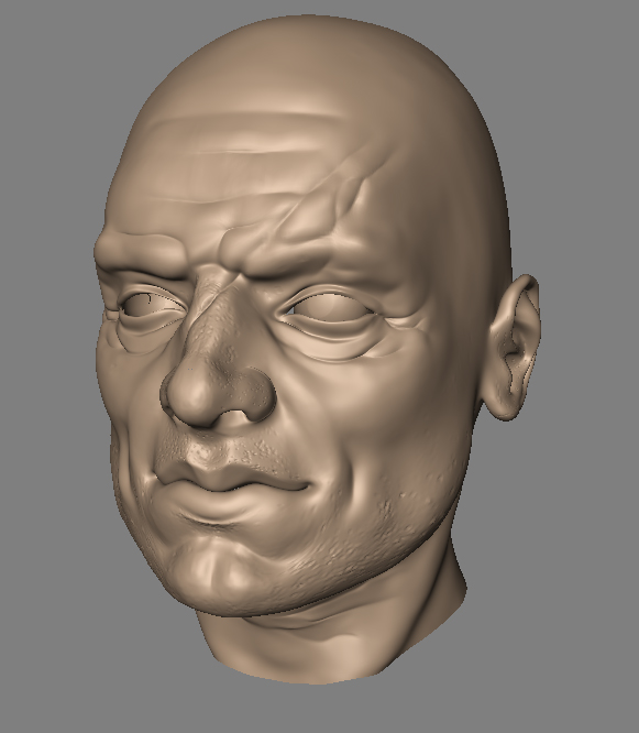 Face sculpt, alternate angle