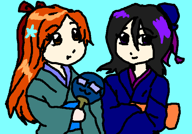 Rukia and Inoue in Yukata