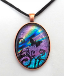 Discount Fused Glass Pendant by HoneyCatJewelry