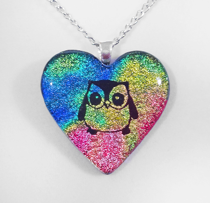 Custom Owl Heart Pendant