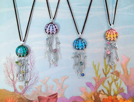 Sea Full of Jellyfish Pendants