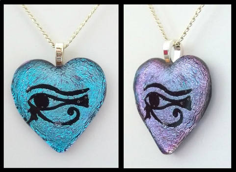 Color Changing Eye of Horus Dichroic Glass