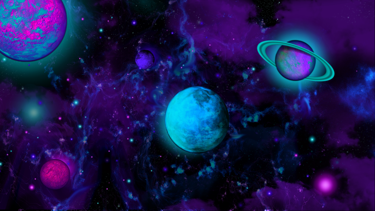 Purple Space Scene